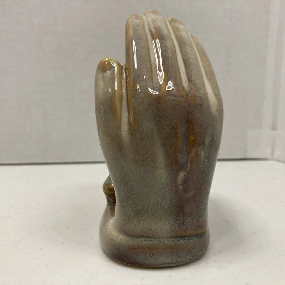 Protective Hands‎ Praying Nativity Glazed Ceramic Joseph Mary Baby Jesus 4